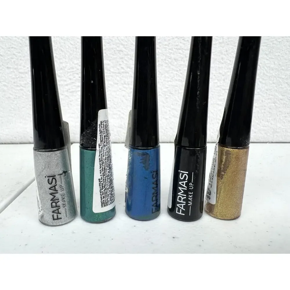 Farmasi Lot Of Glitter Eyeliner Black, Blue, Platinum, Turquoise,‎ Gold